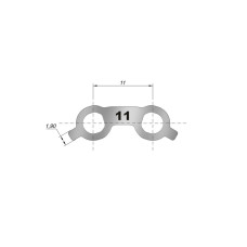 Титановая балка ЛенСтрукт (LenStruct) H=1 L=11, 3 шт.