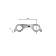 Титановая балка ЛенСтрукт (LenStruct) H=1 L=14, 3 шт.