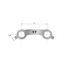 Титановая балка ЛенСтрукт (LenStruct) H=1 L=17, 3 шт.