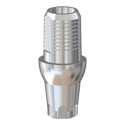 Титановое основание со скосами и насечками, совместимое с Мис С1 / Mis C1 SP (3.75/4.2) G/H=2.5 H=4.5, для одиночных конструкций / с позиционером, включая 1 винт