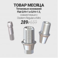 Товары месяца, декабрь 2025 г - Ti основания Flat для Osstem