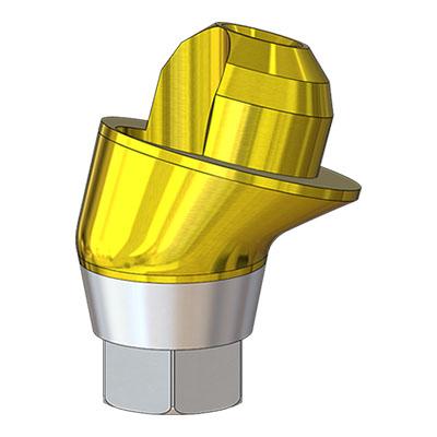 Угловой мультиюнит анатомической формы Lenmiriot Multi-Unit TiN D=4.8 G/H=2.5 17 град., совместимый с Lenmiriot R, Osstem Regular, один. констр.