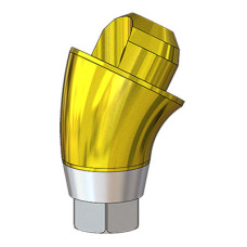 Угловой мультиюнит анатомической формы Lenmiriot Multi-Unit TiN D=4.8 G/H=4.5 30 град., совместимый с Lenmiriot R, Osstem Regular, один. констр.