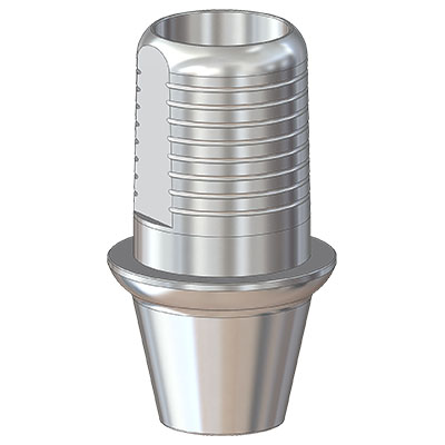 Титановое основание Флэт (Flat) G/H=1 H=4.5, совместимое с Lenmiriot A/CC, NobelActive / Conical RP, мост. констр.