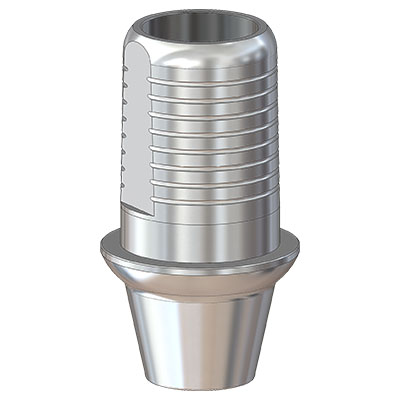 Титановое основание Флэт (Flat) G/H=1 H=4.5, совместимое с Lenmiriot A/CC, NobelActive / Conical NP, мост. констр.