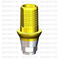 Титановое основание TiN Флэт (Flat) G/H=1.5 H=4.5, совместимое с Dentium Implantium, Superline, Lenmiriot I/SL, один. констр.