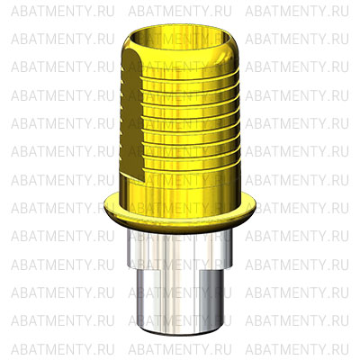 Титановое основание TiN Флэт (Flat) G/H=0.4 H=4.5, совместимое с NobelReplace NP, один. констр.