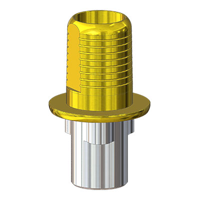Титановое основание TiN Флэт (Flat) G/H=0.4 H=4.5, совместимое с NobelReplace WP, один. констр.