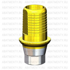Титановое основание TiN Флэт (Flat) G/H=1 H=4.5, совместимое с Lenmiriot A/CC, NobelActive / Conical RP, один. констр.