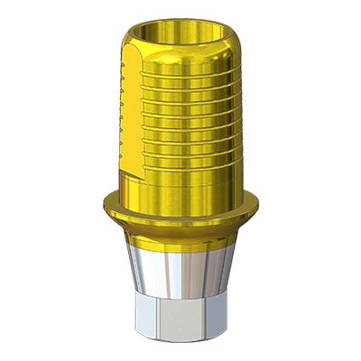 Титановое основание TiN Флэт (Flat) G/H=1 H=4.5, совместимое с Astra Tech OsseoSpeed TX 3.5/4.0, один. констр.
