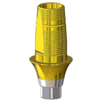 Титановое основание TiN Белл Гео (Bell Geo) G/H=2 H=6, совместимое с Lenmiriot A/CC, NobelActive / Conical NP, один. констр.