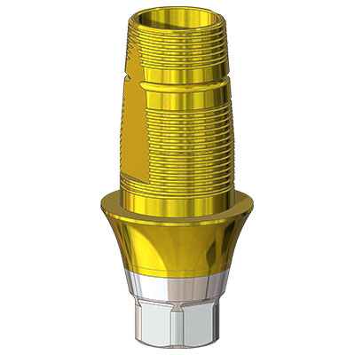 Титановое основание TiN Белл Гео (Bell Geo) G/H=2 H=6, совместимое с Lenmiriot A/CC, NobelActive / Conical RP, один. констр.