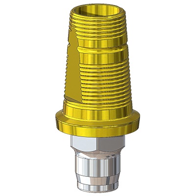 Титановое основание TiN Белл Гео (Bell Geo) G/H=0.75 H=5.25, совместимое с Biomet 3i Certain 4.1, один. констр.