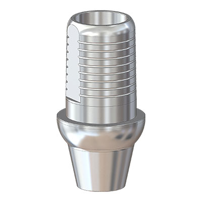 Титановое основание Флэт (Flat) G/H=1.5 H=4.5, совместимое с Lenmiriot A/CC, NobelActive / Conical NP, мост. констр.