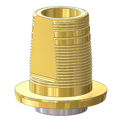 Титановое основание TiN Белл Гео (Bell Geo) G/H=0.6 H=5.3, совместимое с NobelReplace 6.0, мост. констр.
